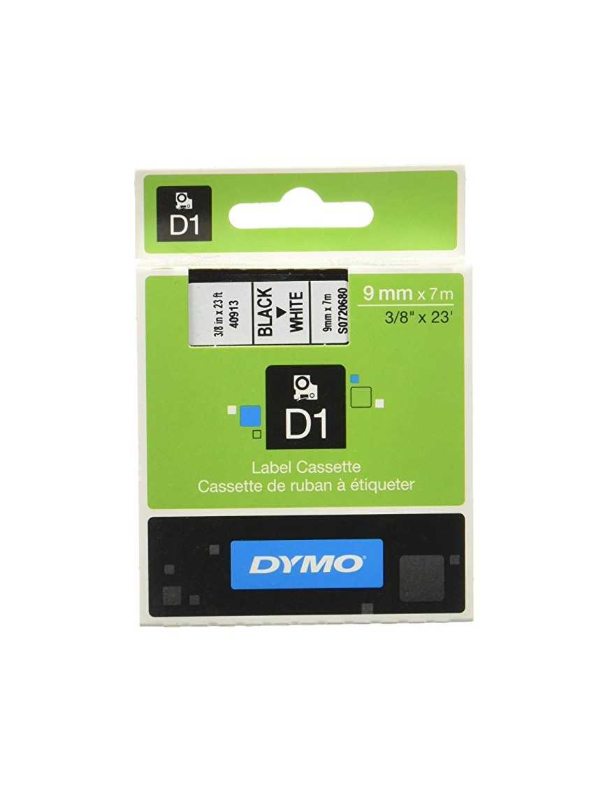 CINTA DYMO D1 (40913) NEGRO BLANCO 9MMX7M.
