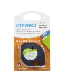CINTA DYMO LETRATAG (91200) PAPEL NG.BL. 12MMX4M.
