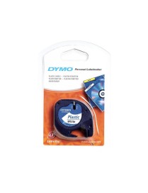 CINTA DYMO LETRATAG PLASTICO NE-BL 12MMX4M 91201