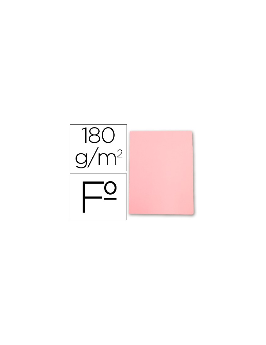 SUBCARPETA FOLIO ROSA PASTEL DE 185 GRAMOS