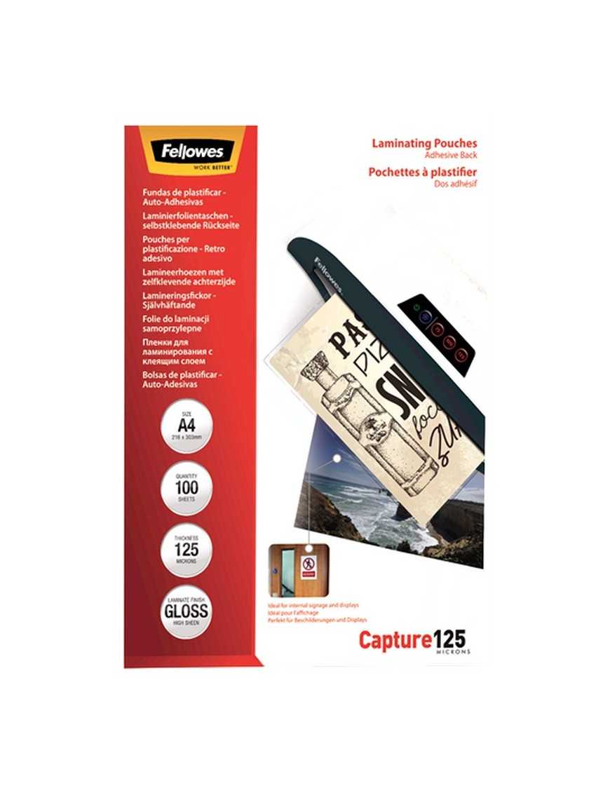 PLASTIFICAR FELLOWES A4 ADHESIVA 125 MICRAS