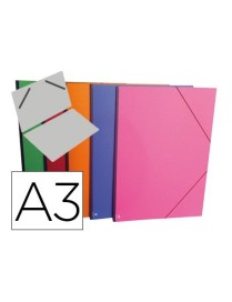 CARPETA GOMAS A3 SOLAPA PP PARA DIBUJO COLORES
