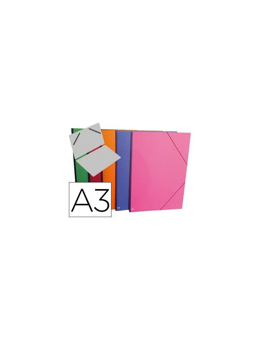 CARPETA GOMAS A3 SOLAPA PP PARA DIBUJO COLORES