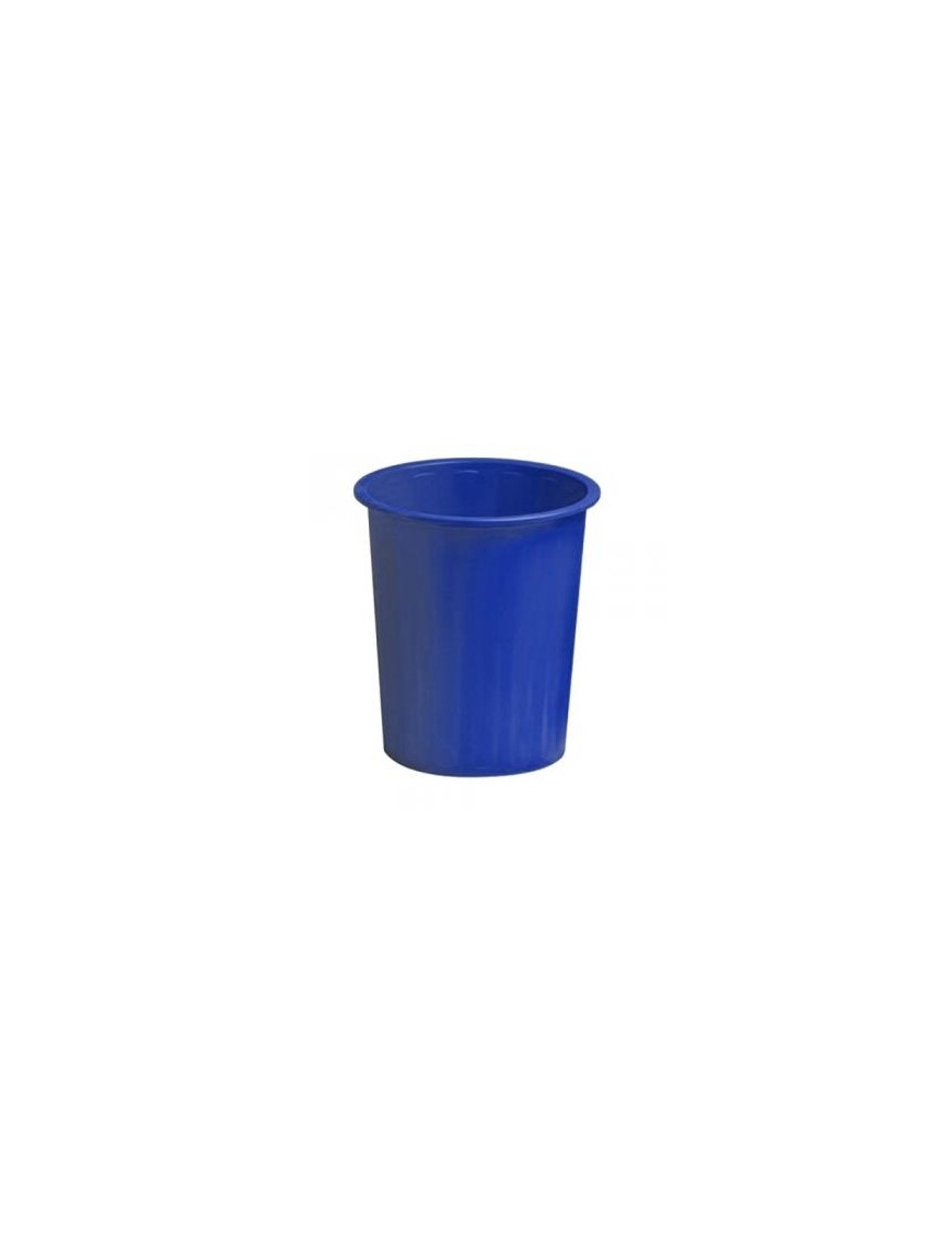 PAPELERA PLASTICO AZUL CAPACIDAD 14 LITROS FAIBO