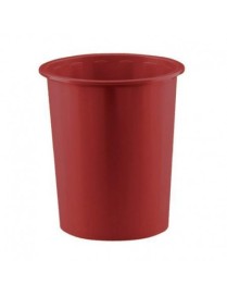 PAPELERA PLASTICO ROJA FAIBO