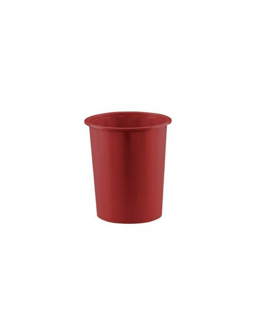 PAPELERA PLASTICO ROJA FAIBO