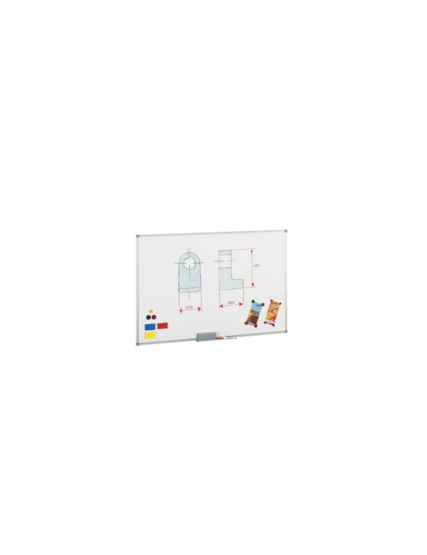 PIZARRA BLANCA LACADA ACERO 90X120 FAIBO 840-11