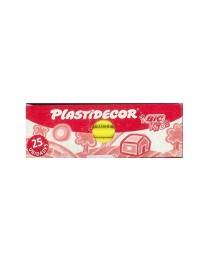 CAJA DE 25 PLASTIDECOR UNICOLOR AMARILLO