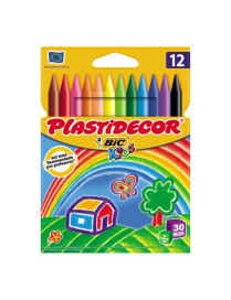 BIC CAJA DE 12 CERAS PLASTIDECOR COLOR.
