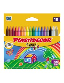 BIC CAJA DE 18 CERAS PLASTIDECOR COLOR.