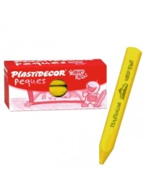 CAJA DE 12 BIC PLASTIDECOR PEQUES AMARILLO