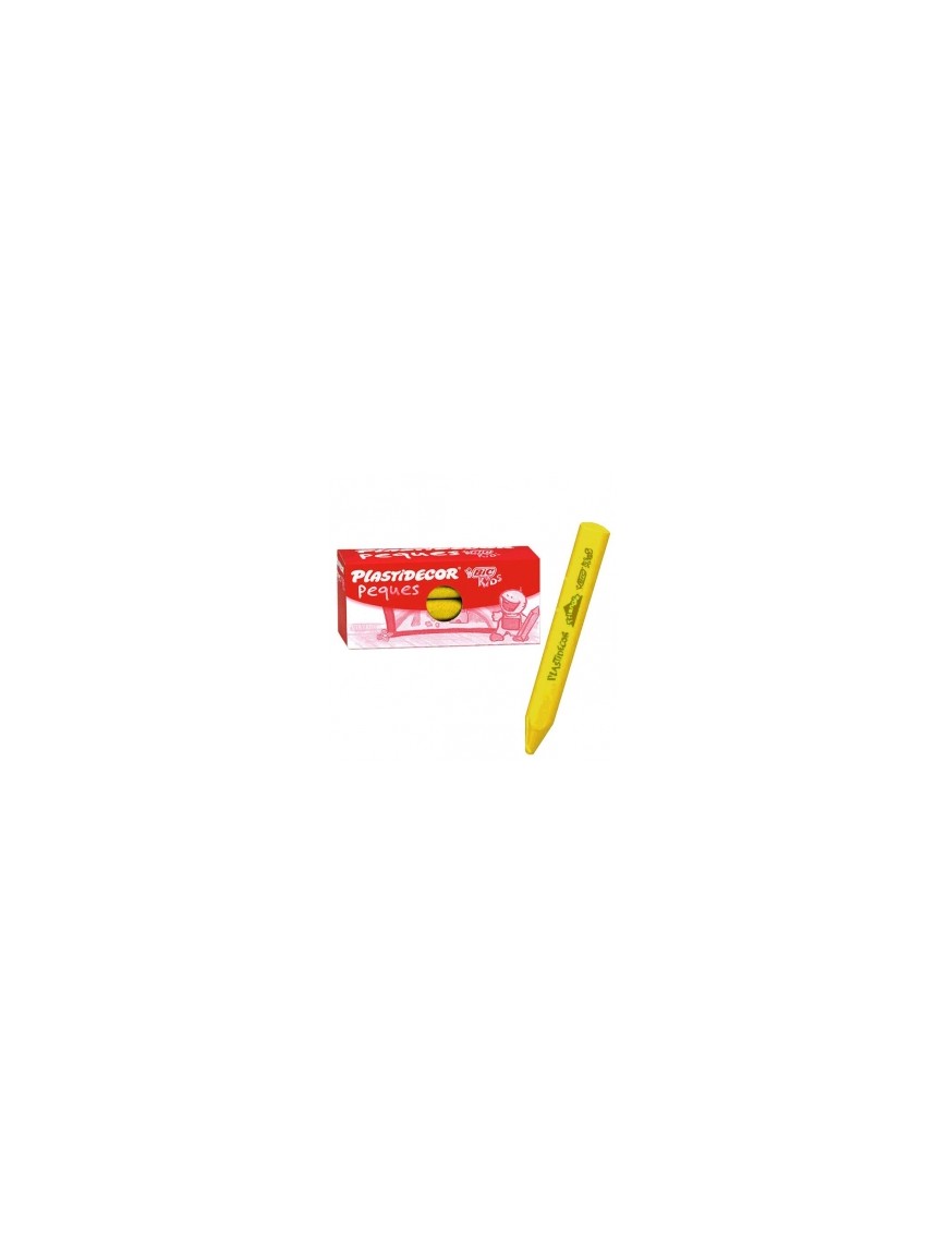 CAJA DE 12 BIC PLASTIDECOR PEQUES AMARILLO