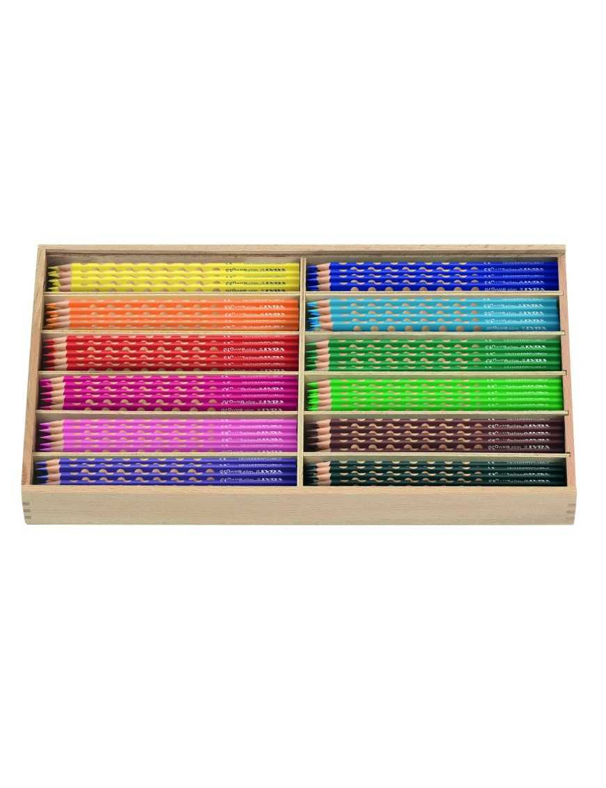 LAPICES COLOR LYRA GROOVE SLIM SCHOOLPACK 144 UNID