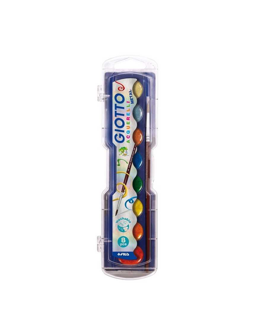 ACUARELA GIOTTO 8 COLORES METAL.
