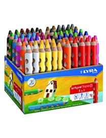 LAPICES COLOR LYRA GROOVE TRIPLE ONE 72 UNIDADES.