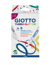 ROTULADOR TURBO GLITTER CAJA 8 UND.GIOTTO