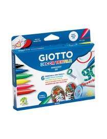 GIOTTO ROTULADOR DECOR TEXTIL ESTUCHE 6 UNIDADES