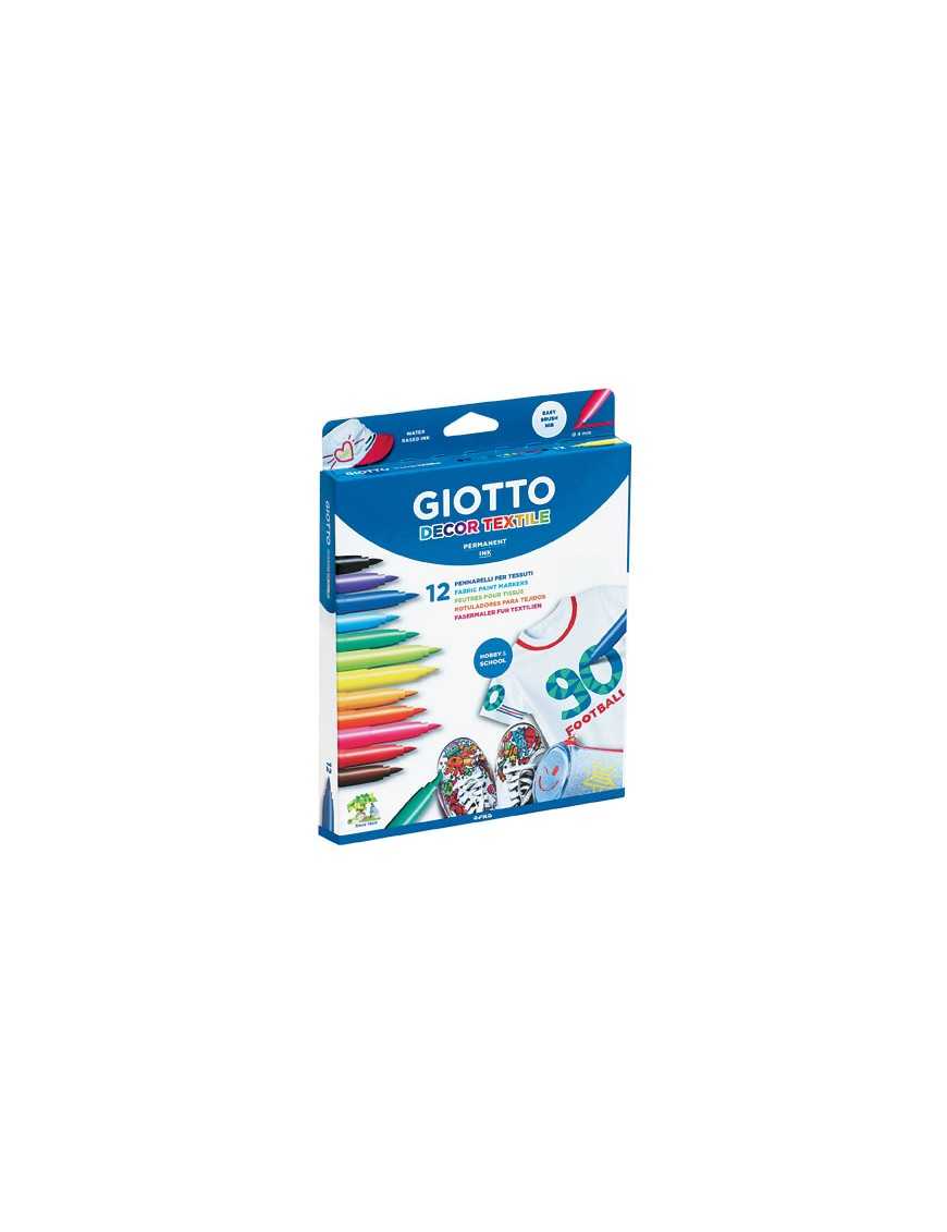 GIOTTO 12 ROTULADORES DECOR TEXTIL ESTUCHE.