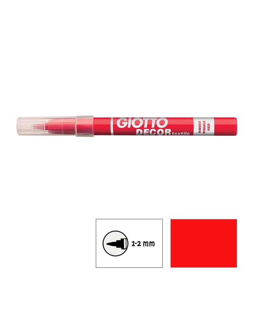 GIOTTO ROTULADOR DECOR TEXTIL ROJO.