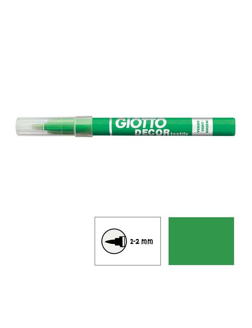 GIOTTO ROTULADOR DECOR TEXTIL VERDE.