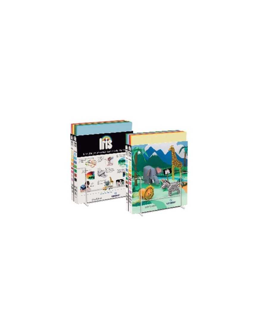 EXPOSITOR CON 200 CARTULINAS IRIS CAJA A DE 50X65