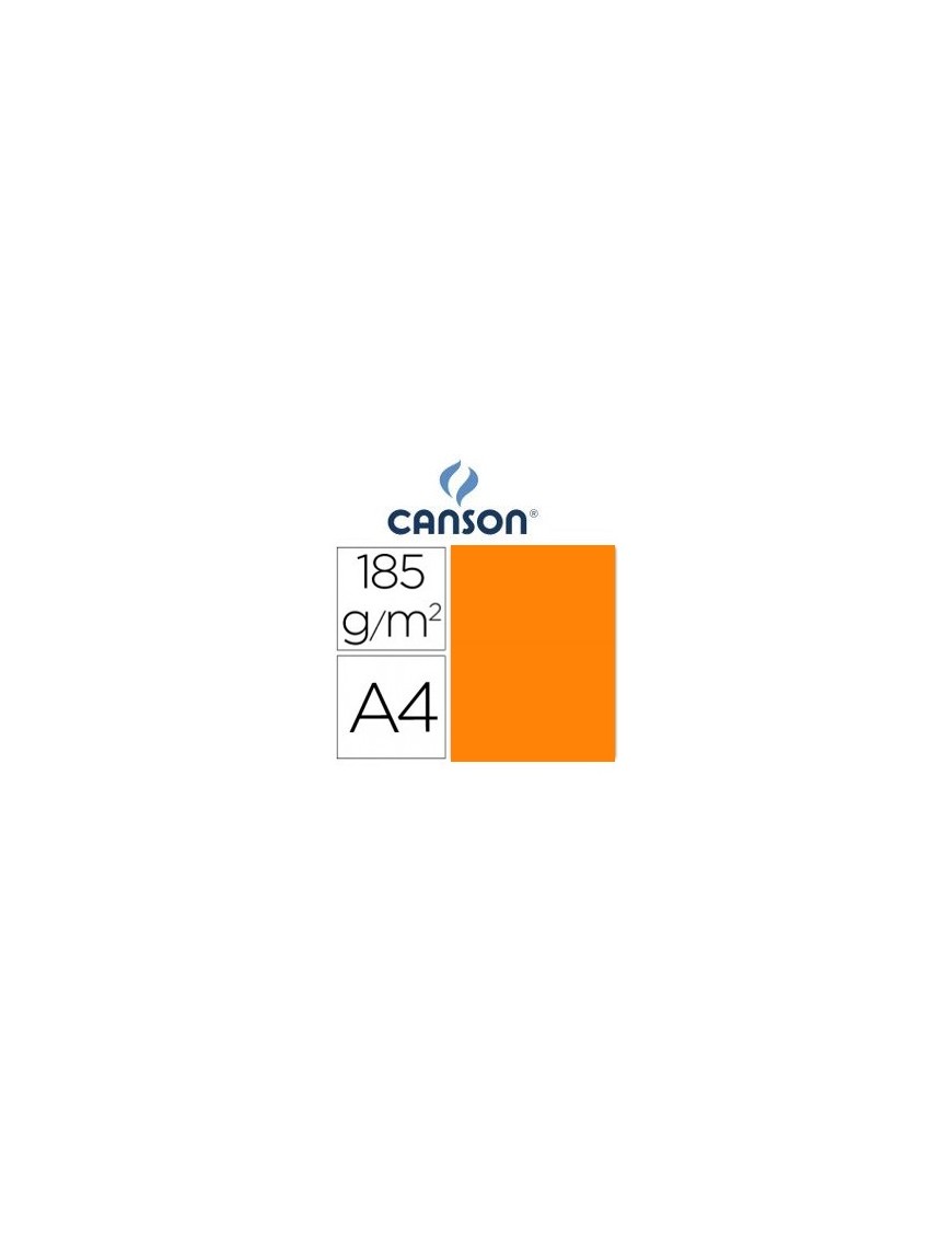 CARTULINA A4 MANDARINA CANSON IRIS 185GR
