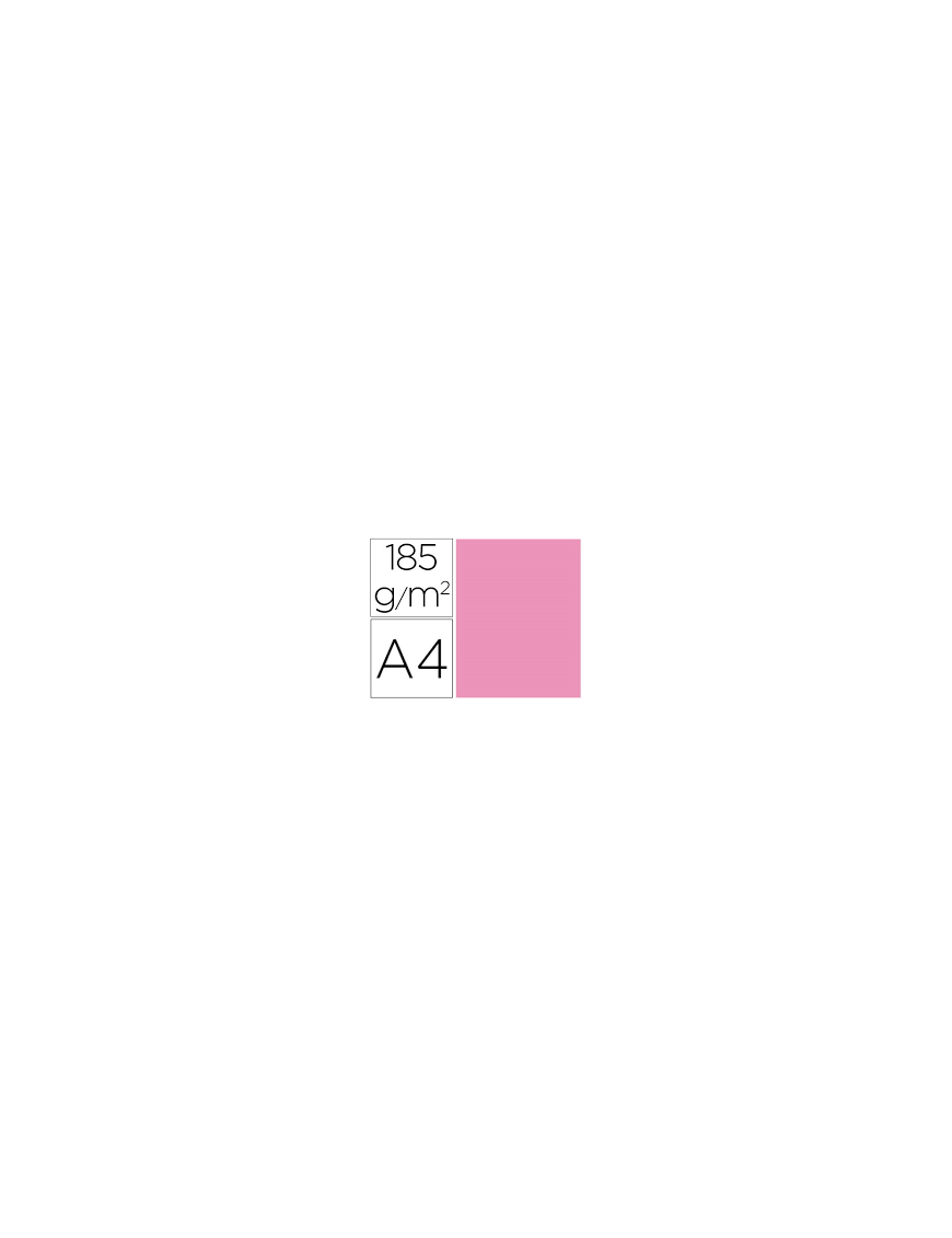 CARTULINA A4 ROSA Nº 10 IRIS 185GR.