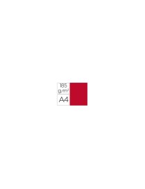 CARTULINA A4 ROJO Nº 15 IRIS 185 GRAMOS P/50UDS