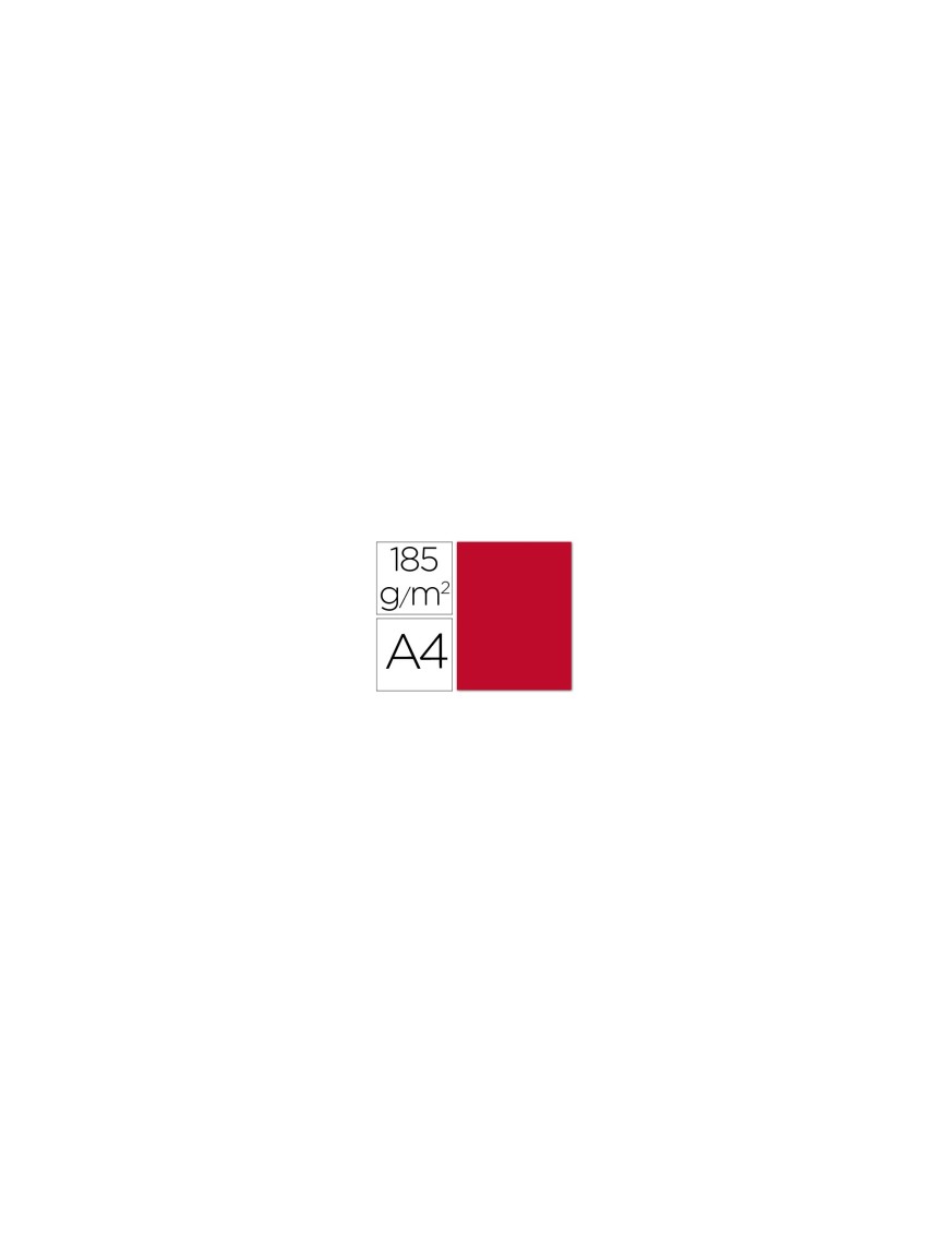 CARTULINA A4 ROJO Nº 15 IRIS 185 GRAMOS P/50UDS