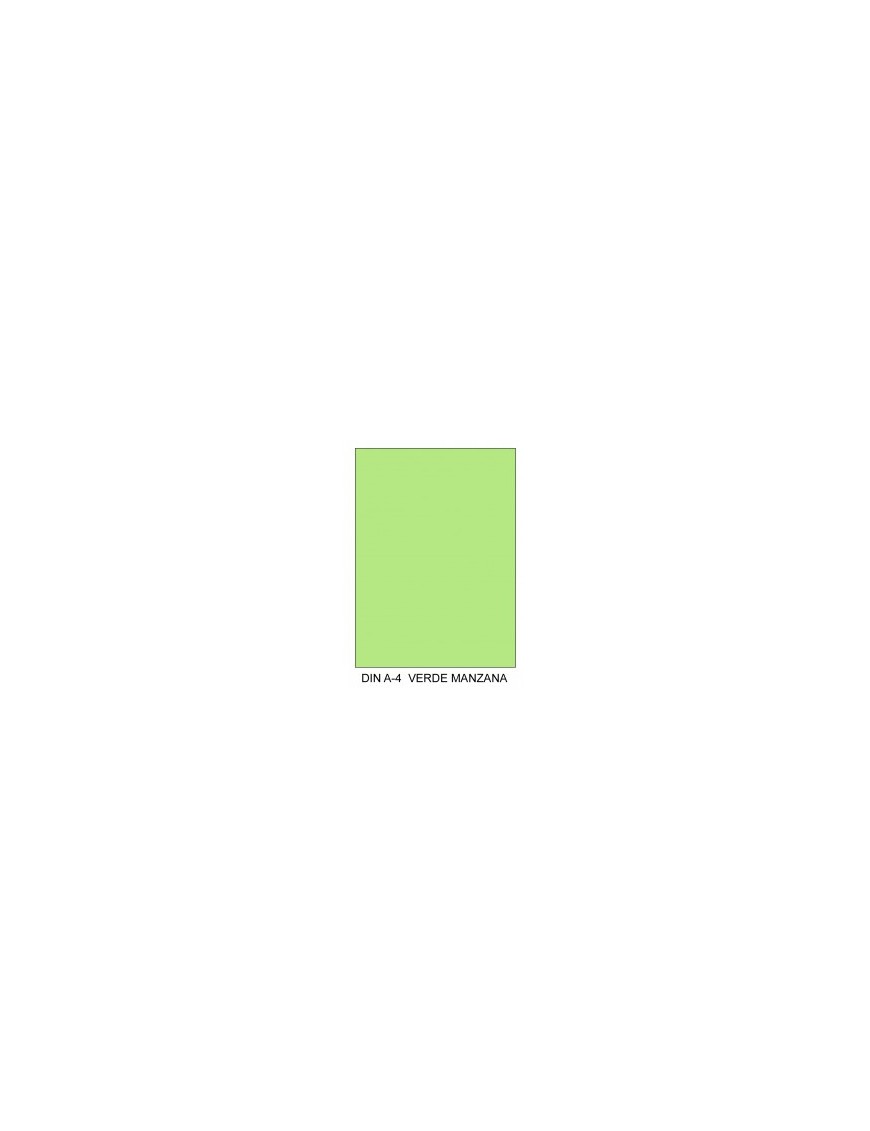 CARTULINA A4 VERDE MANZANA Nº27 IRIS 185GR.