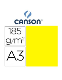 CARTULINA A3 AMARILLO CANARIO IRIS Nº4 185GR.