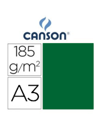CARTULINA A3 VERDE ABETO IRIS 185GR.