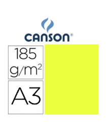 CARTULINA A3 AMARILLO LIMON IRIS Nº3 185GR.