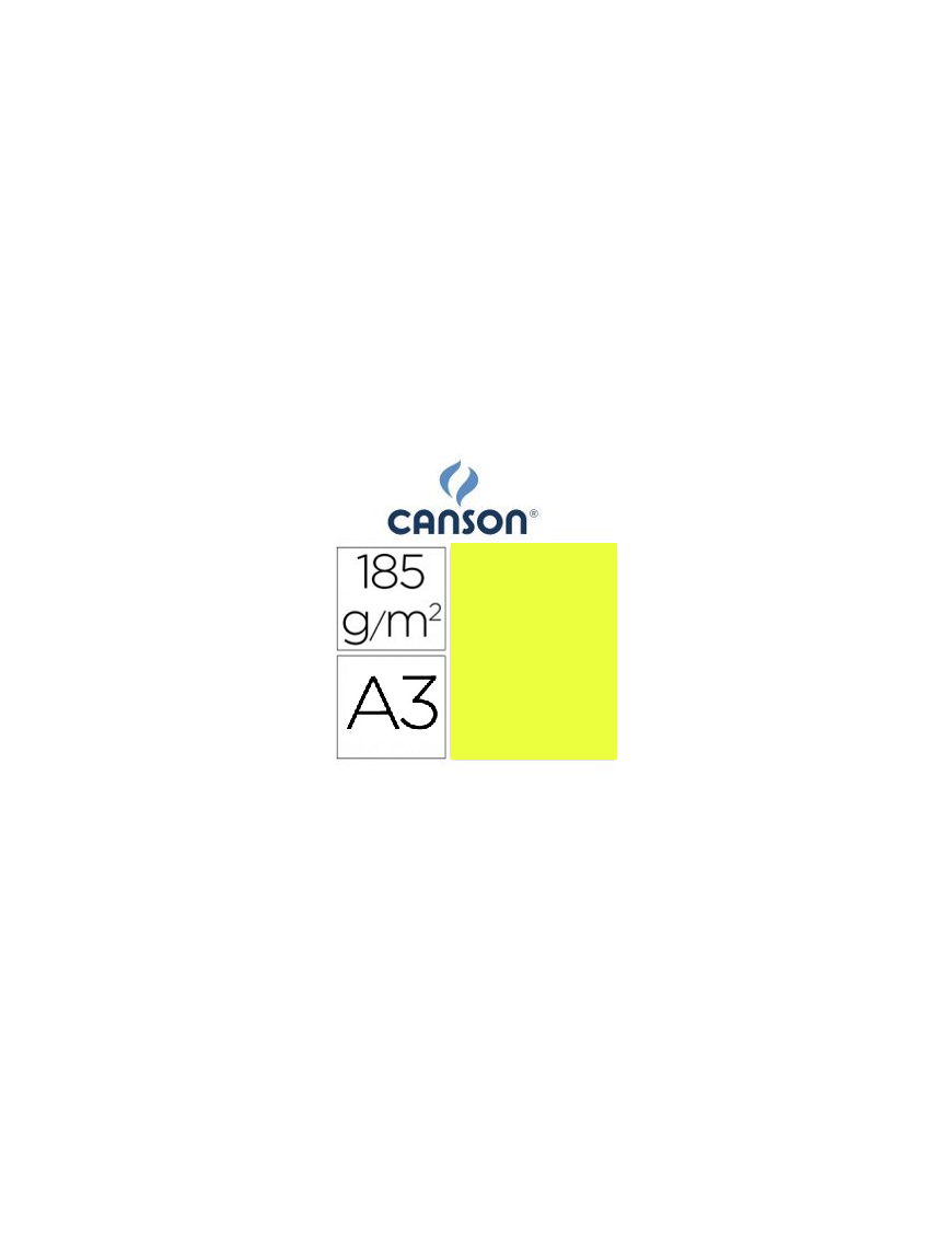 CARTULINA A3 AMARILLO LIMON IRIS Nº3 185GR.