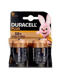 PILA LR20 2 UDS DURACELL PLUS