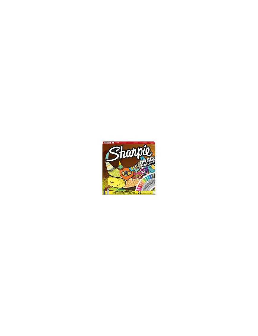 ROTULADOR SHARPIE FINO PACK 20 RHINO