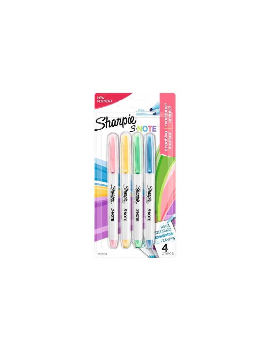 ESTUCHE 4 ROTULADORES SHARPIE NOTE