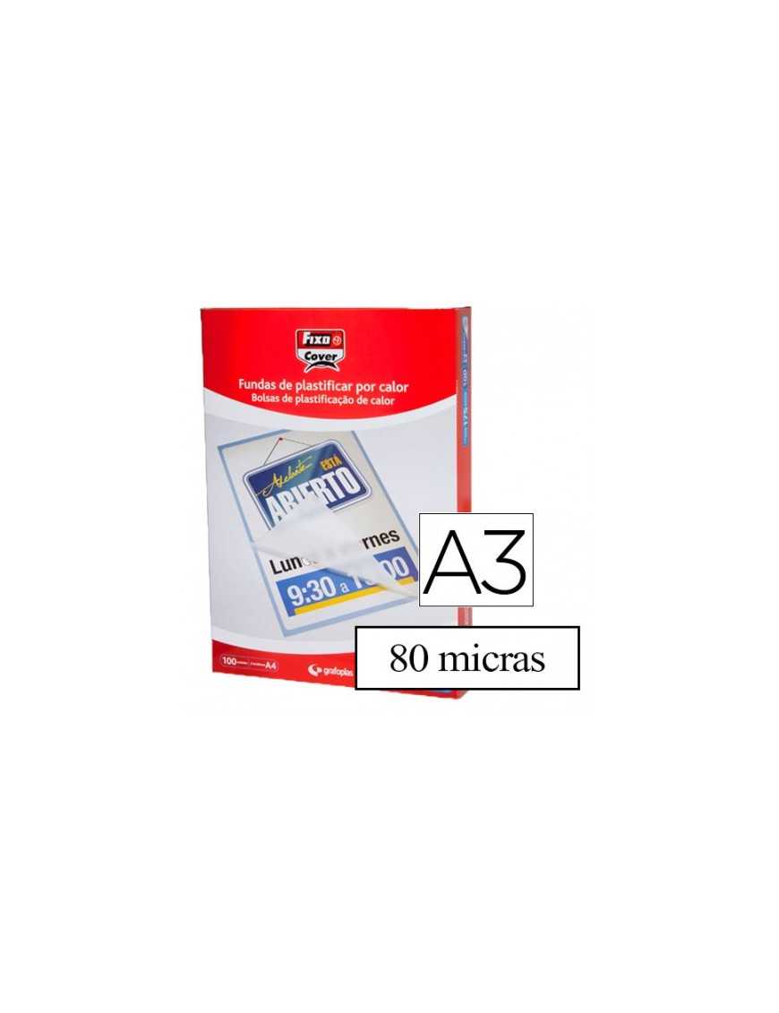 FUNDAS PLASTIFICAR A3 DE 80 MICRAS FIXO