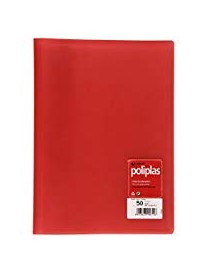 TARIFARIO FOLIO 50 FUNDAS FOLIO ROJO PP GRAF