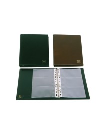 TARJETERO 4 ANILLAS 6 TARJETAS X 10 FUNDAS MARRON