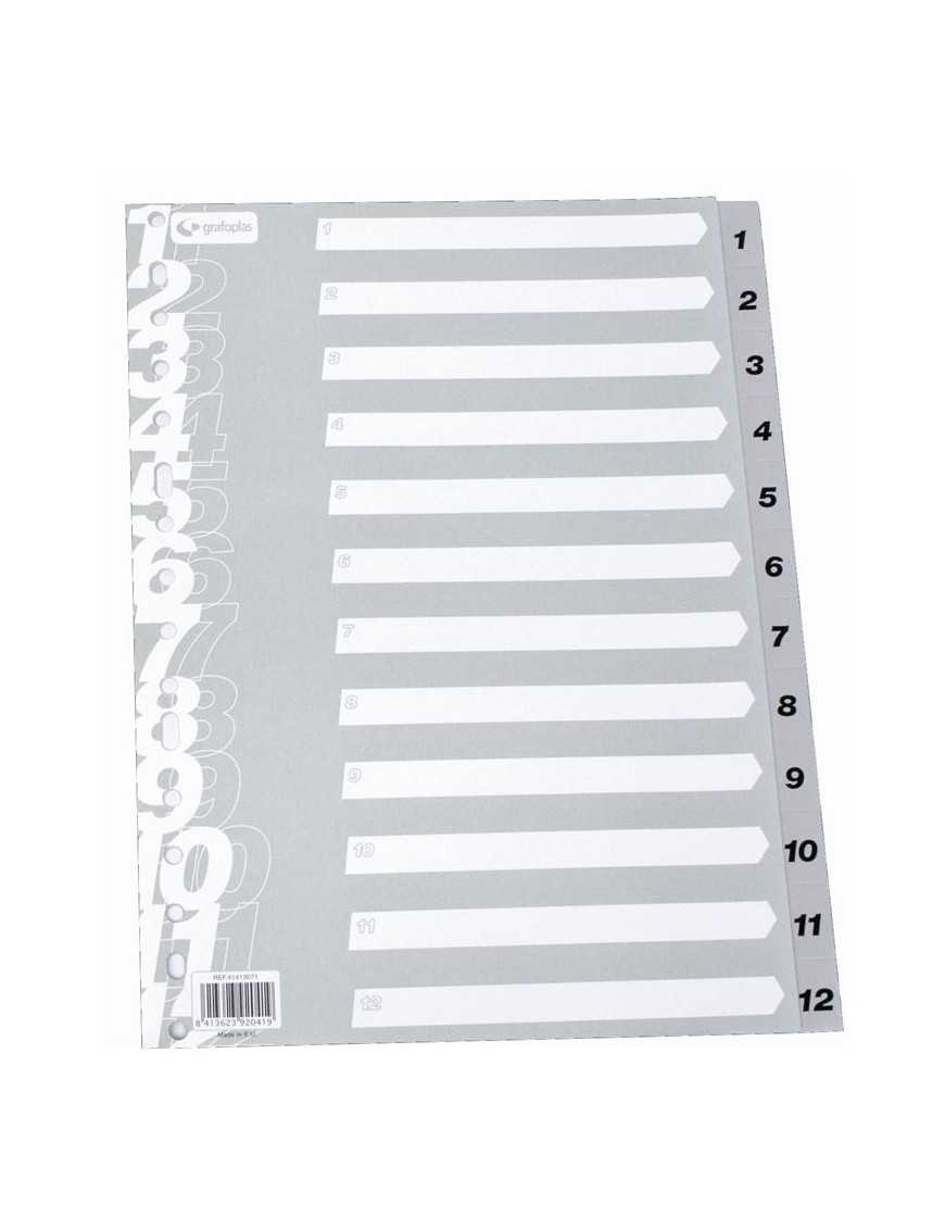 INDICE NUMERICO 1-12 FOLIO PP GRAFOPLAS