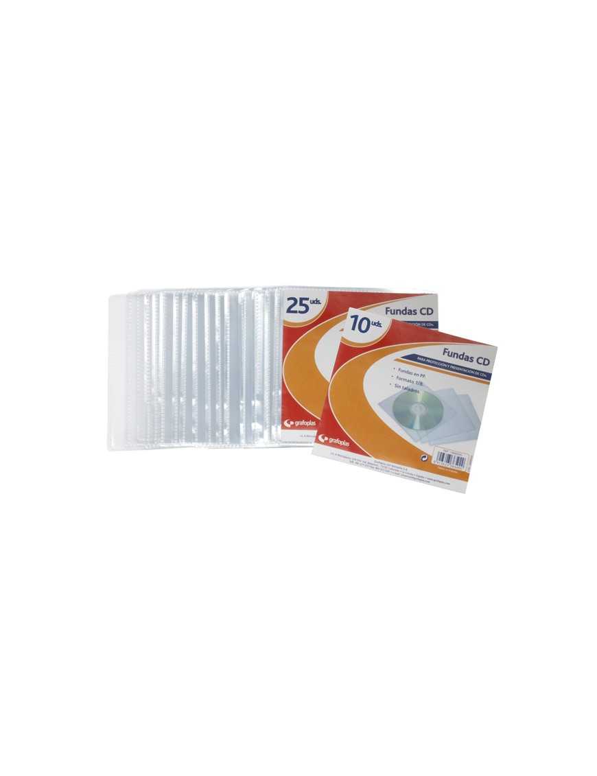 FUNDA PARA CD 8º SIN TALADRO BOLSA DE 10 GRAFOPLAS