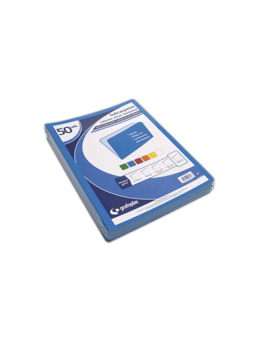 SUBCARPETA FOLIO AZUL VIVO GRAFOPLAS