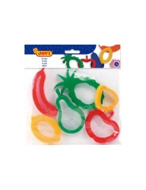 JOVI BOLSA 6 MOLDES PLASTICO FORMA FRUTAS