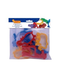 JOVI BOLSA 6 MOLDES PLASTICO ANIMALES SELVA.