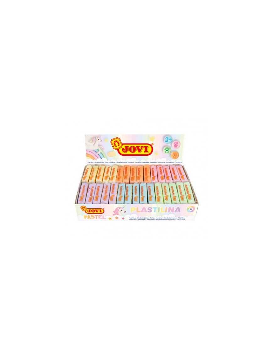 CAJA 30 PASTILLAS PLASTILINA JOVI PASTEL