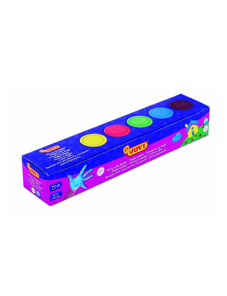 PINTURA DEDOS JOVI 5 BOTES 35 ML SURTIDO REF 540