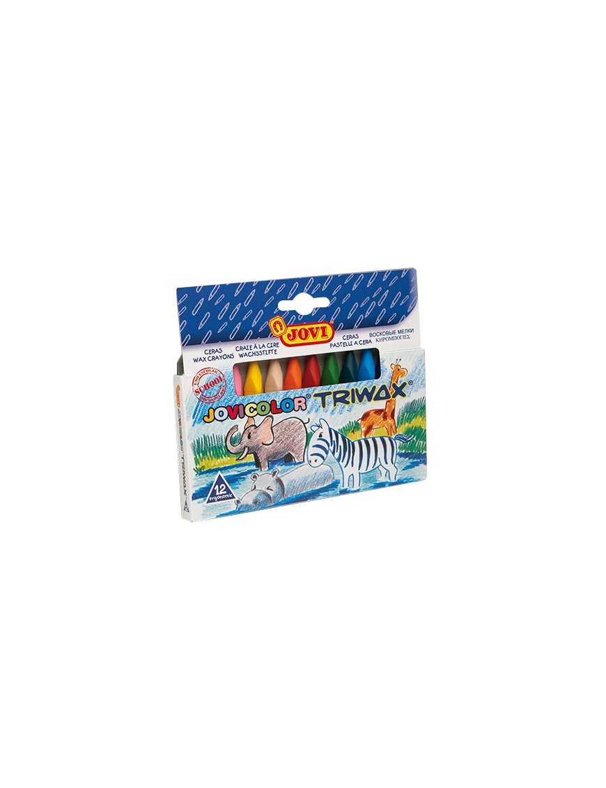 CAJA DE 12 CERAS SURTIDAS TRIWAX JOVI.