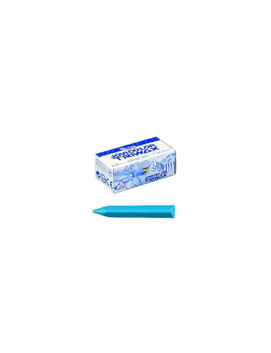 CAJA DE 12 CERAS TRIWAX JOVI AZUL CLARO