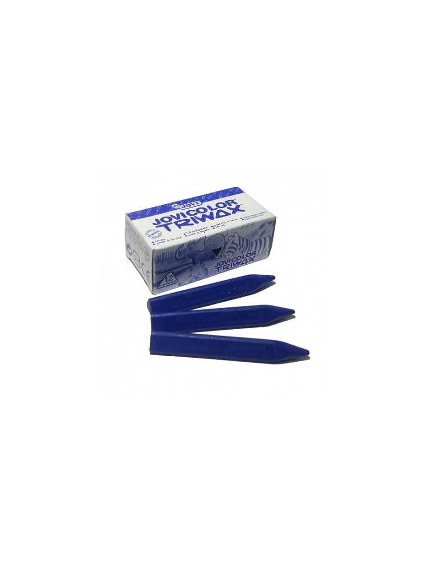 CAJA DE 12 CERAS TRIWAX JOVI AZUL OSCURO